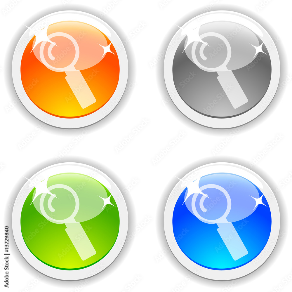 Search realistic buttons. Vector illustration. Search realistic buttons. Vector illustration.