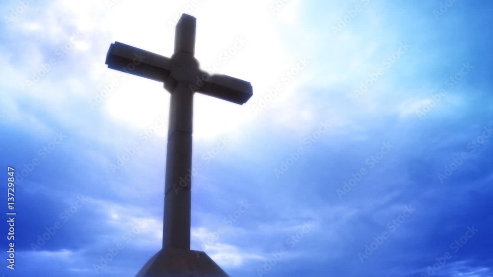 Loopable time-lapse of a cross Loopable time-lapse of a cross
