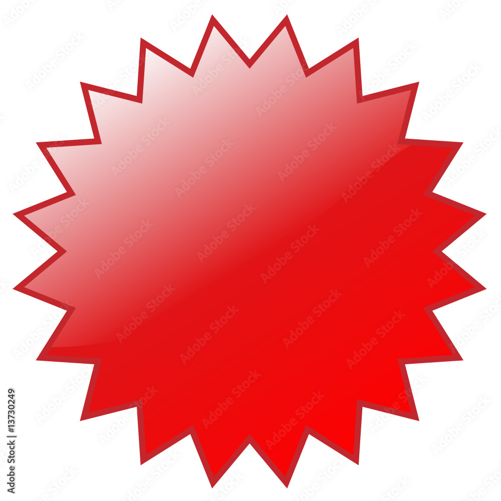 Red Star-Shaped Stamp Stock Vector