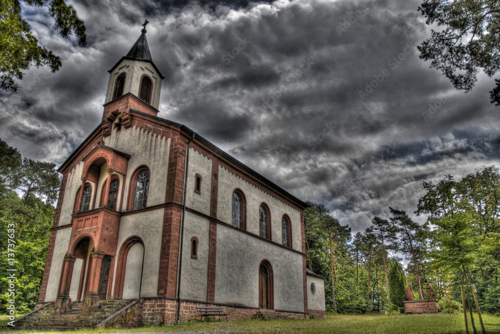 Kreuzberg Kapelle in Marktheidenfeld als HDR Kreuzberg Kapelle in Marktheidenfeld als HDR
