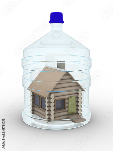 Wooden small house in a gla...