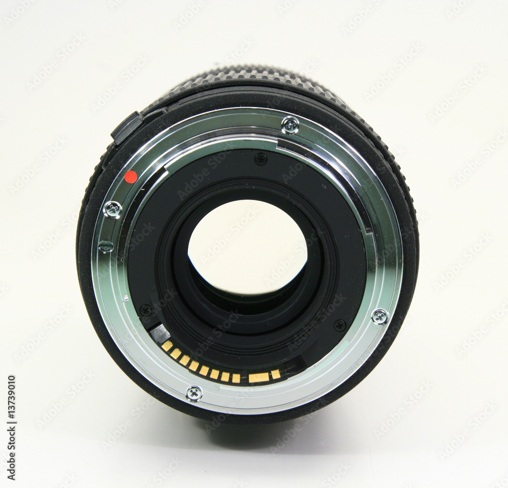 Close up of mount end of camera lens