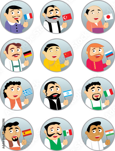 Men from the different countries