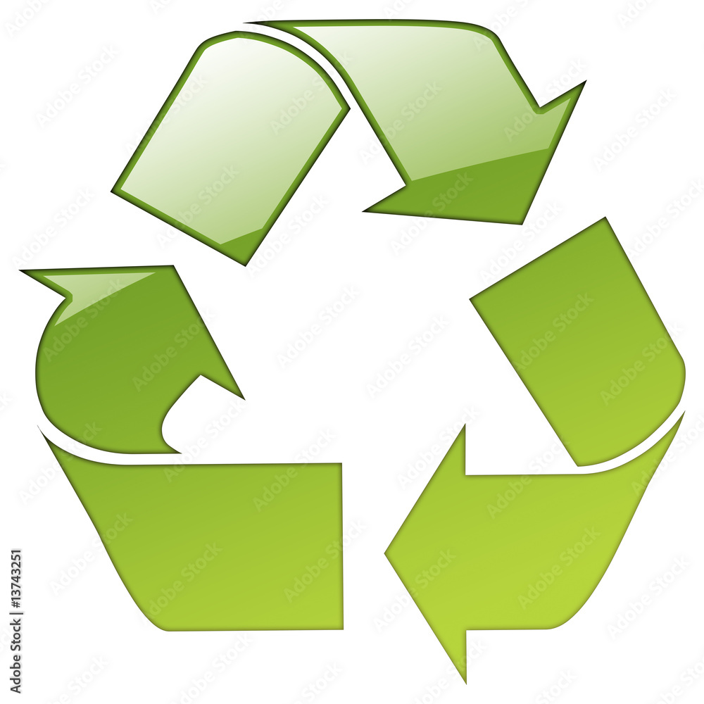 Obraz premium green recycle sign