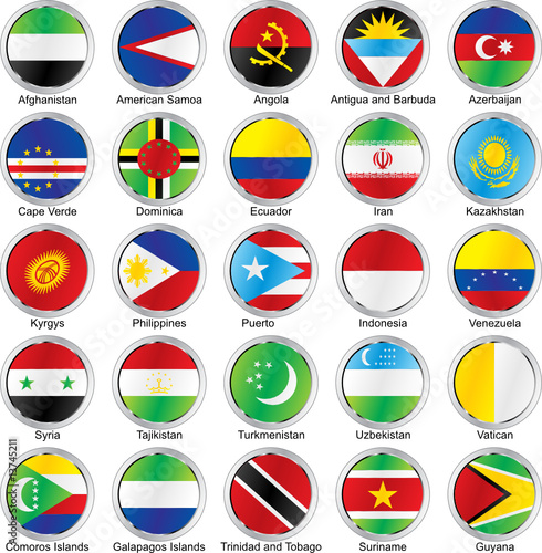 isolated international flags