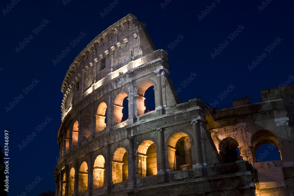 Coliseum at night
