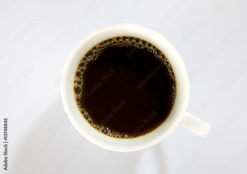 kaffeetasse von oben kaffeetasse von oben