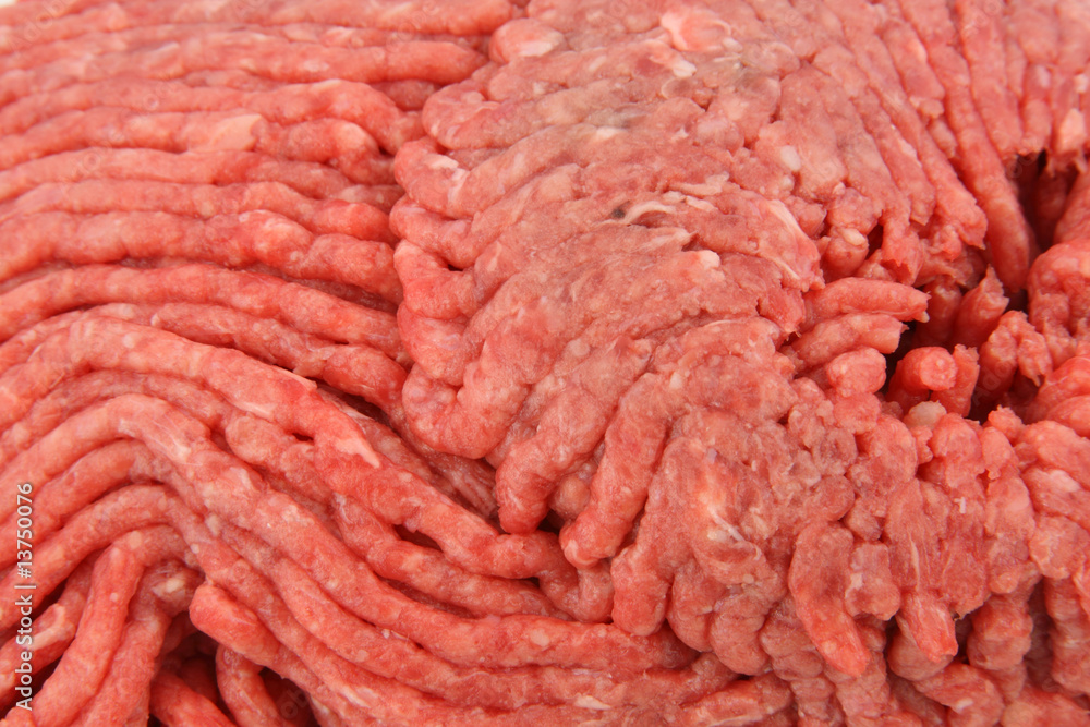 Close view of ground beef Close view of ground beef