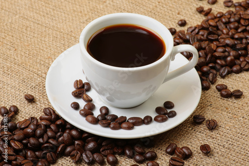 Espresso coffee with coffee beans © John White Photos