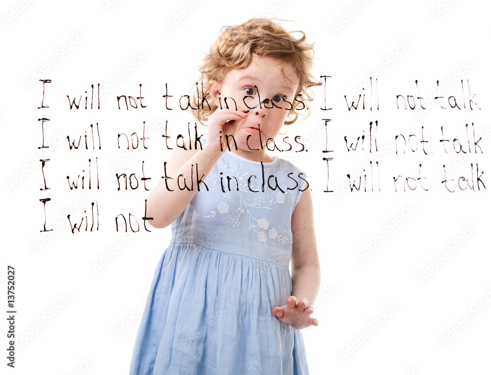 Fototapeta premium I Will Not Talk In Class
