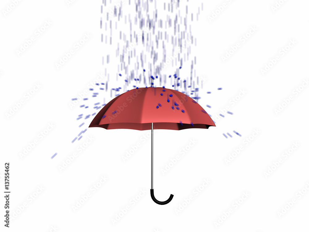 Umbrella protect from rain 3d