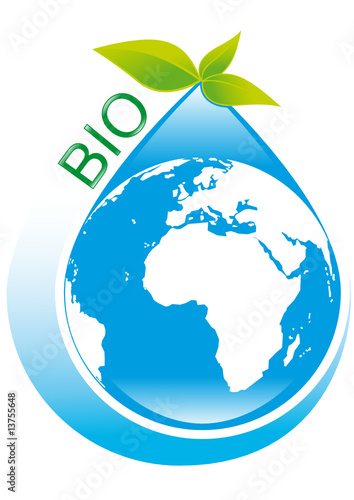 Goutte d'eau planete bio