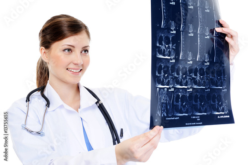 Obraz na plátne doctor learning X-ray