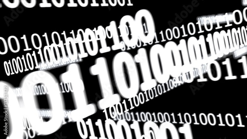 binary code on black background