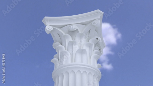 Clip showing a corinthian column. HD resolution.