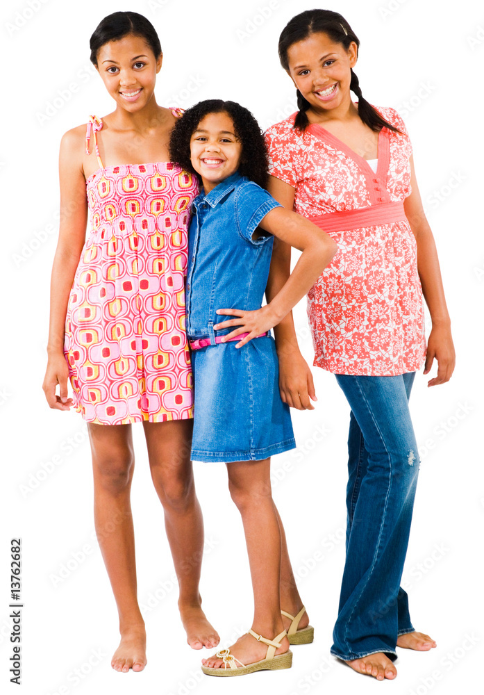 Obraz premium Portrait of three friends standing