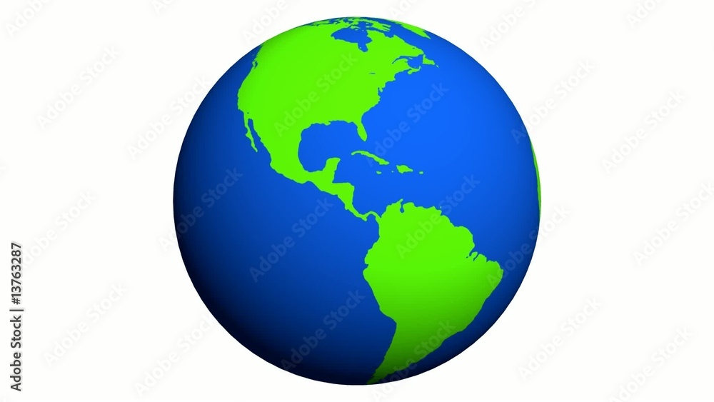 Globe Animation on White Background Globe Animation on White Background