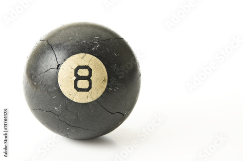 Well Used Cracked Eight-Ball