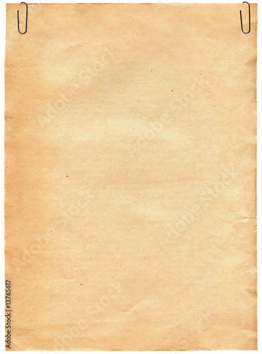 Vintage old paper texture with clip to background