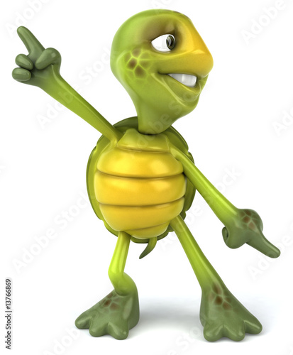 Canvastavla Tortue danse