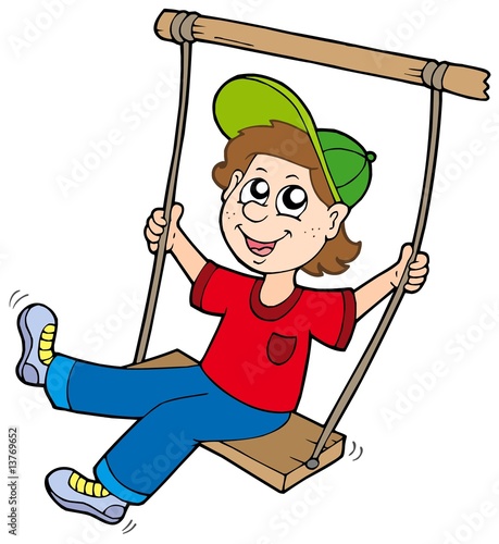 Boy on swing