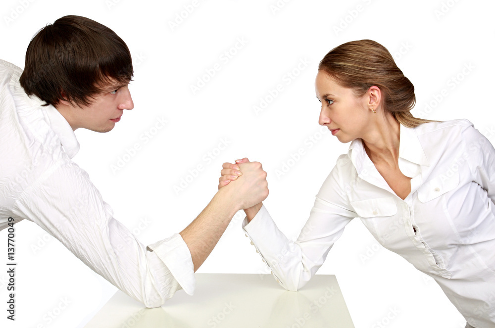 Fight of man and woman Fight of man and woman