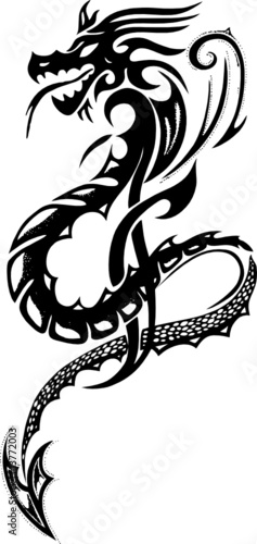 Drache, Tribal, Tattoo