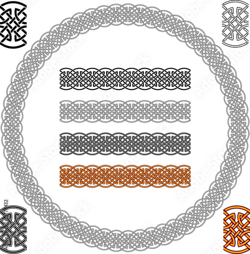 Celtic Abstract Ornament - Seamless Background Vector