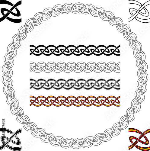 Celtic Abstract Texture Ornament - Seamless Background Vector