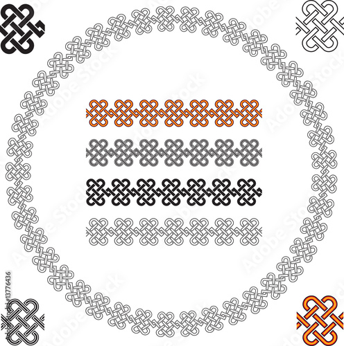 Celtic Abstract Ornament - Seamless Background Vector