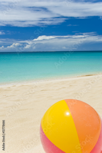 Beach Ball on a Tropical Beach
