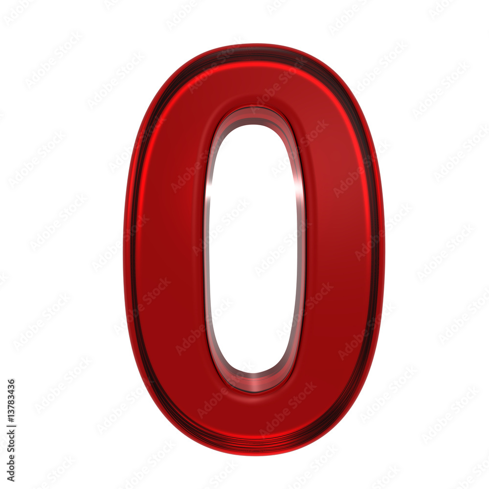 One digit from ruby alphabet set, isolated on white. One digit from ruby alphabet set, isolated on white.
