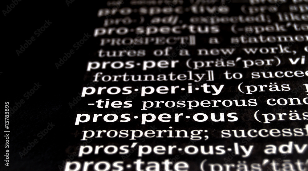 Prosperous Defined on Black