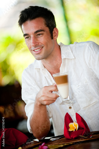 Man Having Coffee