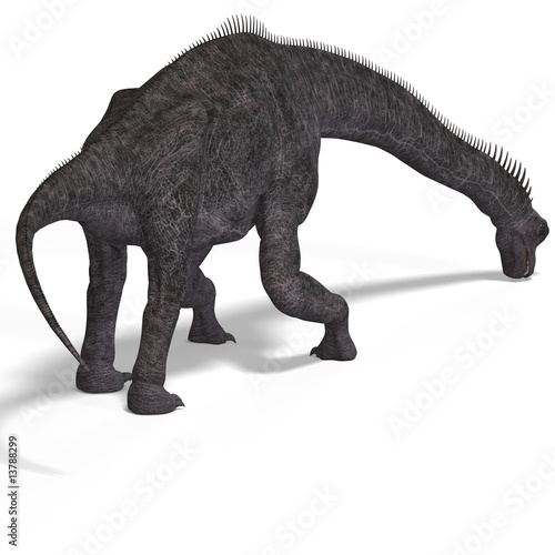 giant dinosaur brachiosaurus With Clipping Path over white