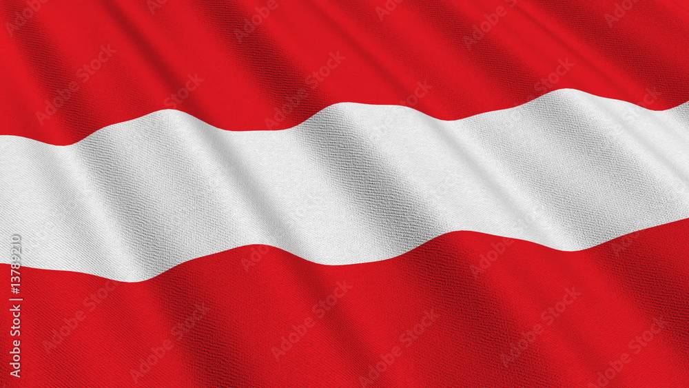 Flag of Austria waving in the wind - seamless loop Flag of Austria waving in the wind - seamless loop
