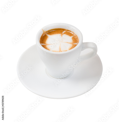 espresso coffee . Cup of coffee on a white background