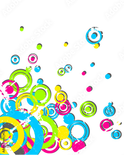 bunte retro kreise