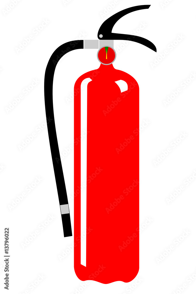Obraz premium A isolated red fire extinguisher