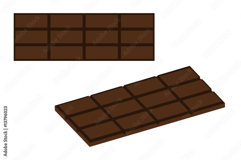 Obraz premium A isolated milk chocolate bar