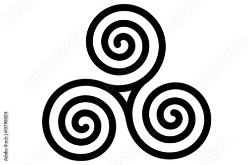 The celtic triple spiral or triskele