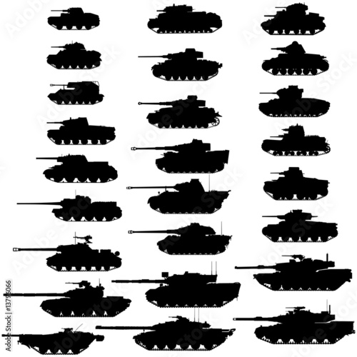 Evolution of the tank.Detailed vector illustration. photo
