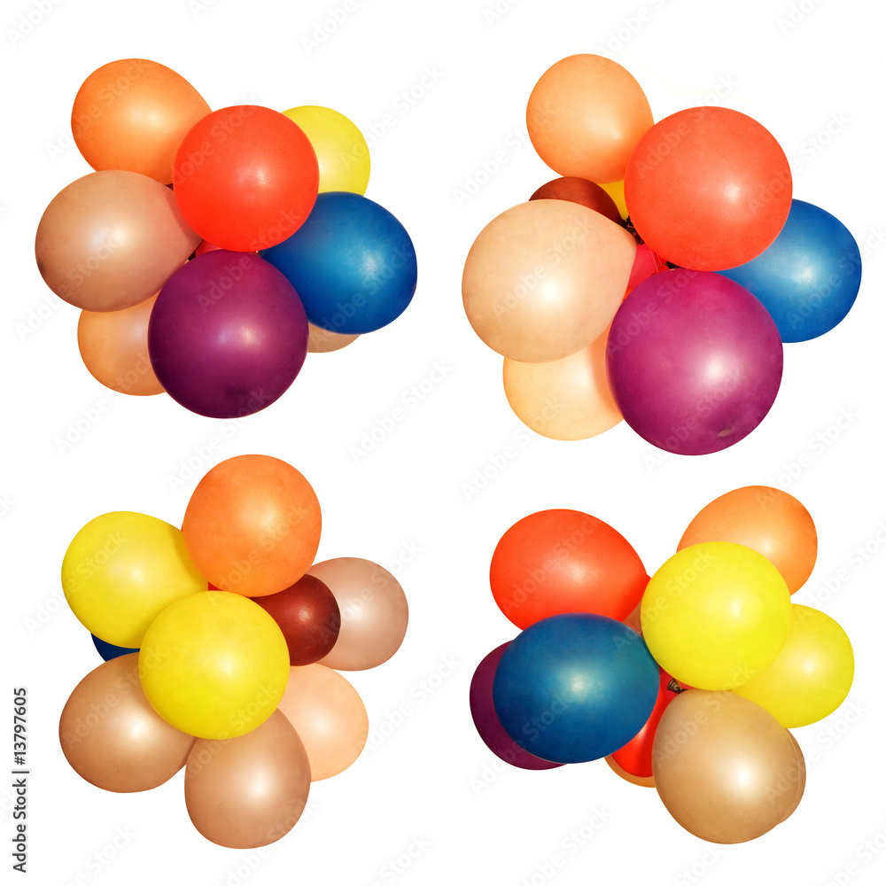 fun balloons on the white background fun balloons on the white background