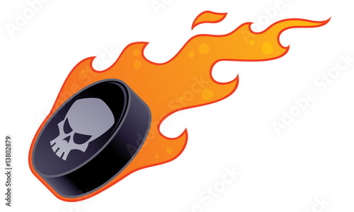 Flaming Hockey Puck