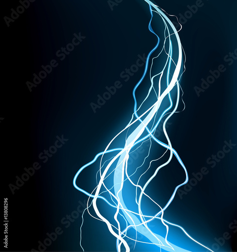 Glowing electricity traces