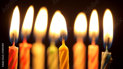 blowing out birthday candles