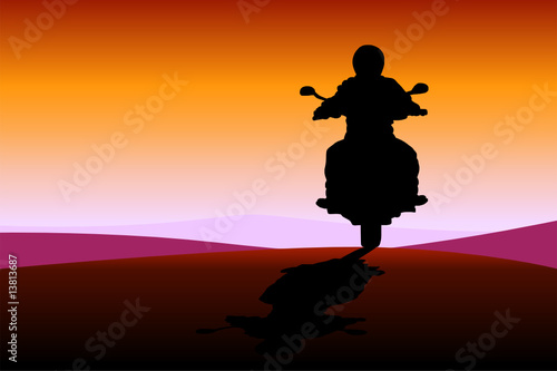motociclista al tramonto 2