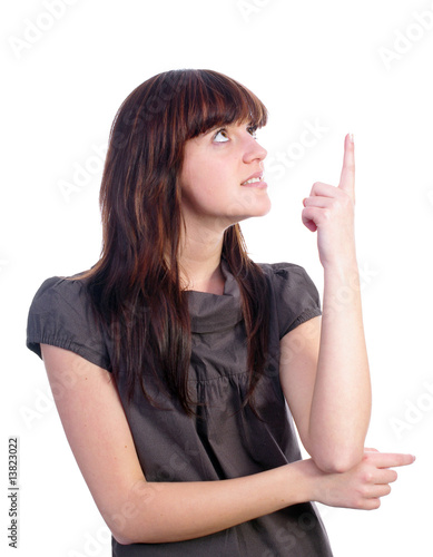 Woman pointing