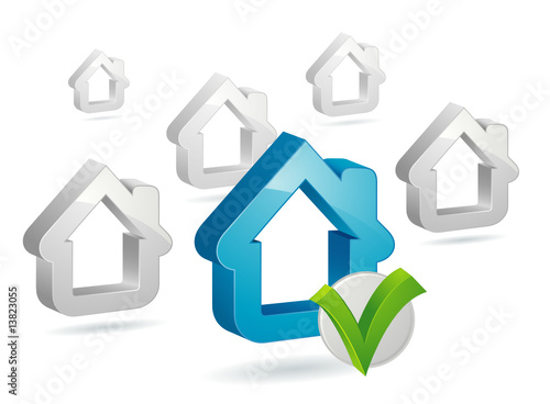 Diagnosis and certification realty concept