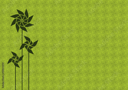 Green pinwheel background photo